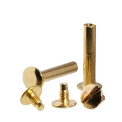 Bogskrue i guld - 9mm